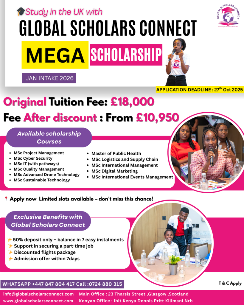 Global Scholars Connect Poster for 50% off tuition png
